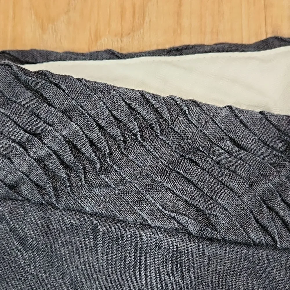 🔹️Banana Republic Dark Blue Martin Fit Cuffed Linen Pants Size 6